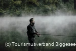 Angler mit Nebel